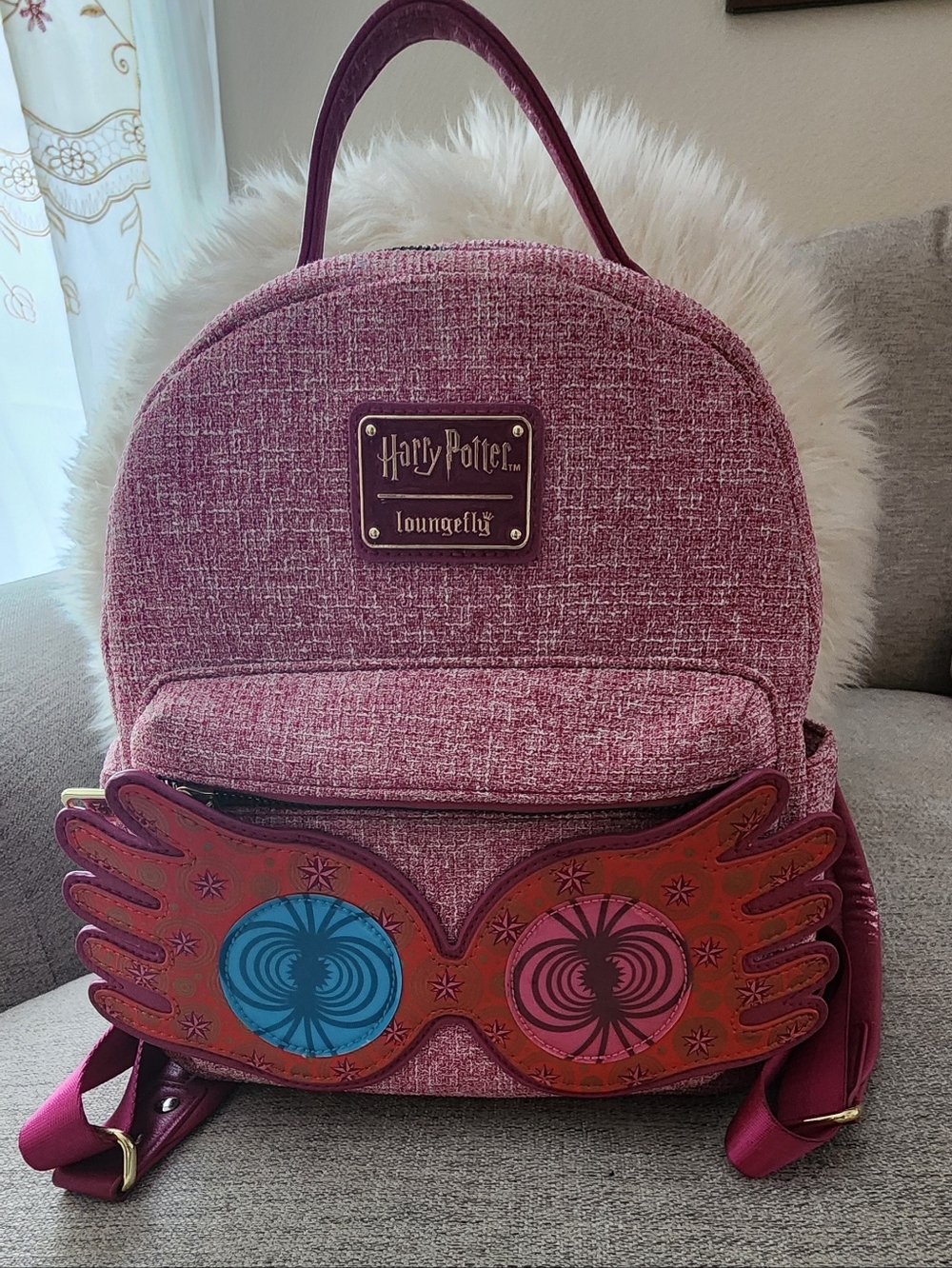 Harry Potter Loungefly Pink Winged Spectrespecs Mini Backpack